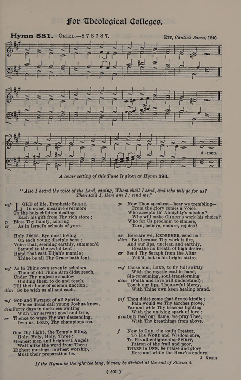 Hymns Ancient and Modern (Standard ed.) page 501