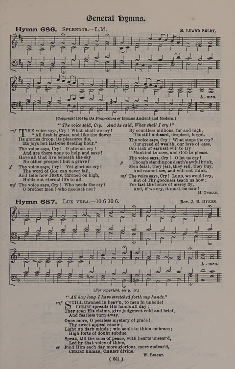 Hymns Ancient and Modern (Standard ed.) page 601