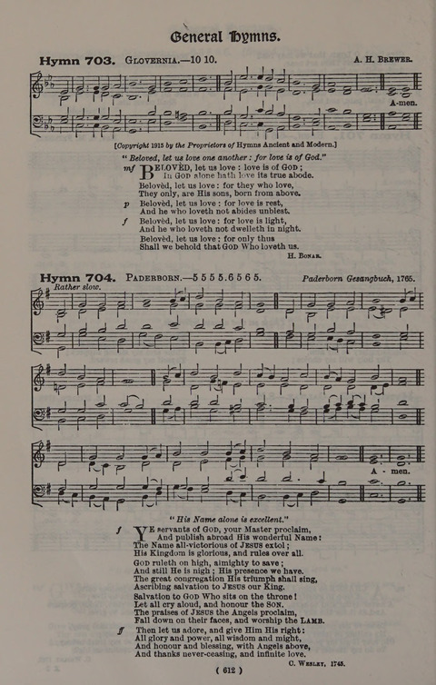 Hymns Ancient and Modern (Standard ed.) page 612