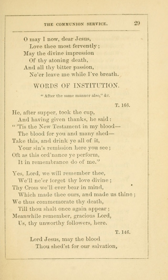 Hymns Arranged for the Communion Service of the Church of the United Brethren page 29