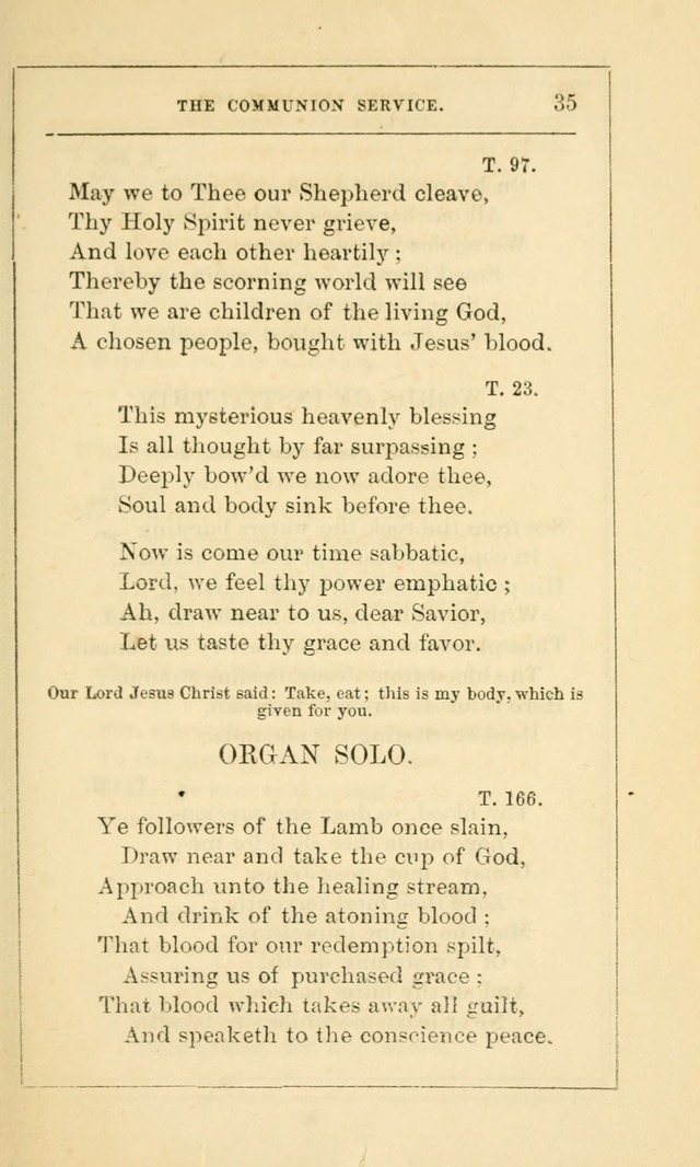 Hymns Arranged for the Communion Service of the Church of the United Brethren page 35