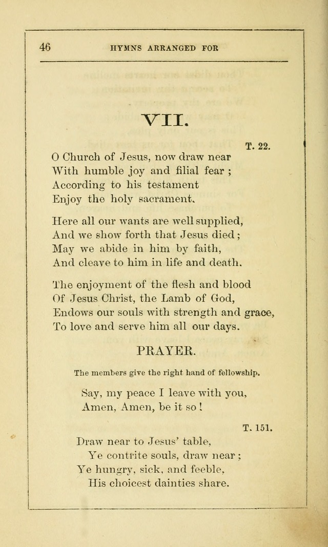 Hymns Arranged for the Communion Service of the Church of the United Brethren page 46