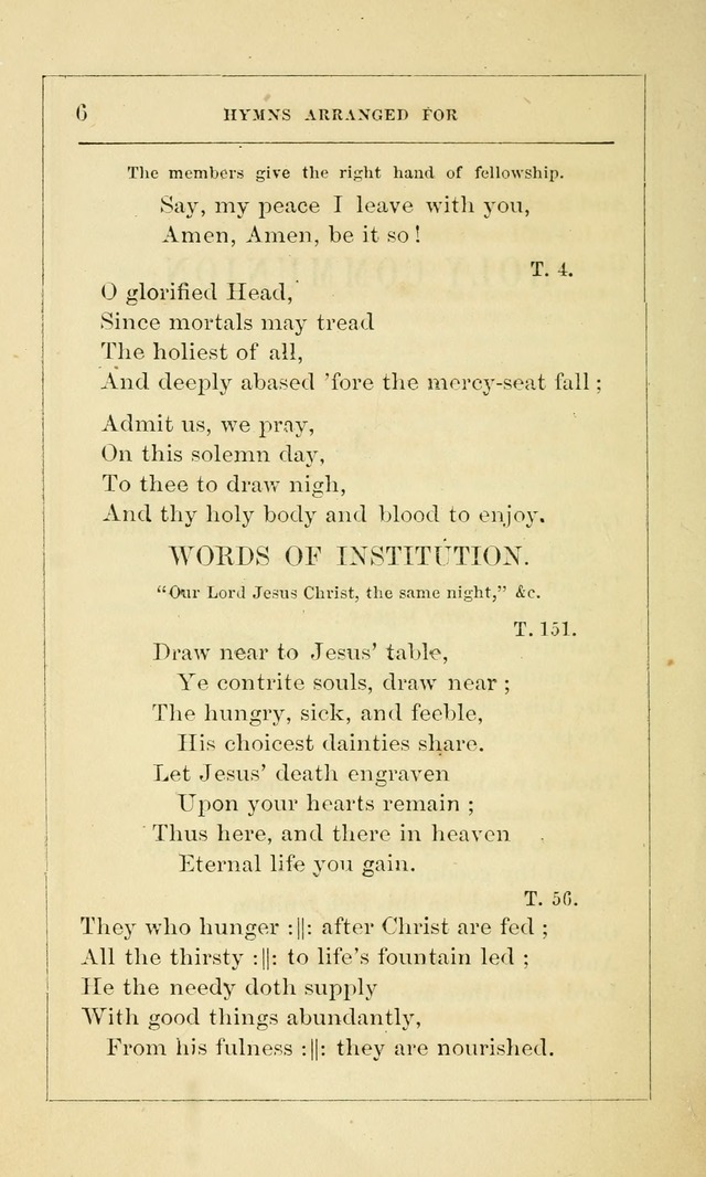 Hymns Arranged for the Communion Service of the Church of the United Brethren page 6