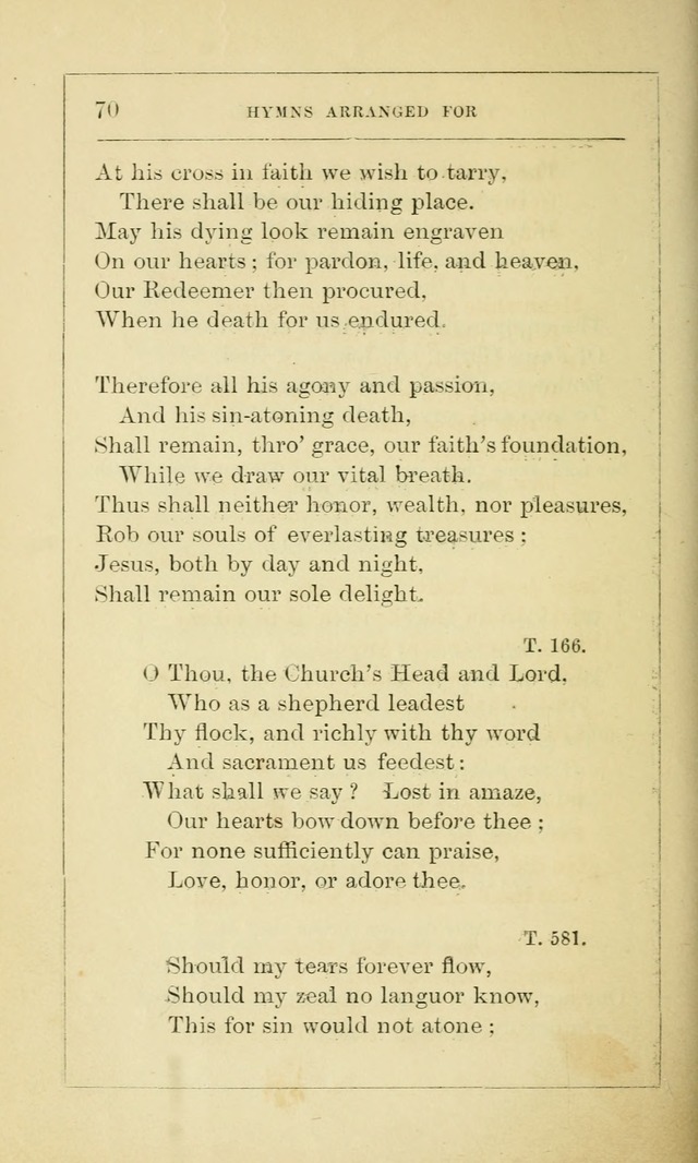 Hymns Arranged for the Communion Service of the Church of the United Brethren page 70