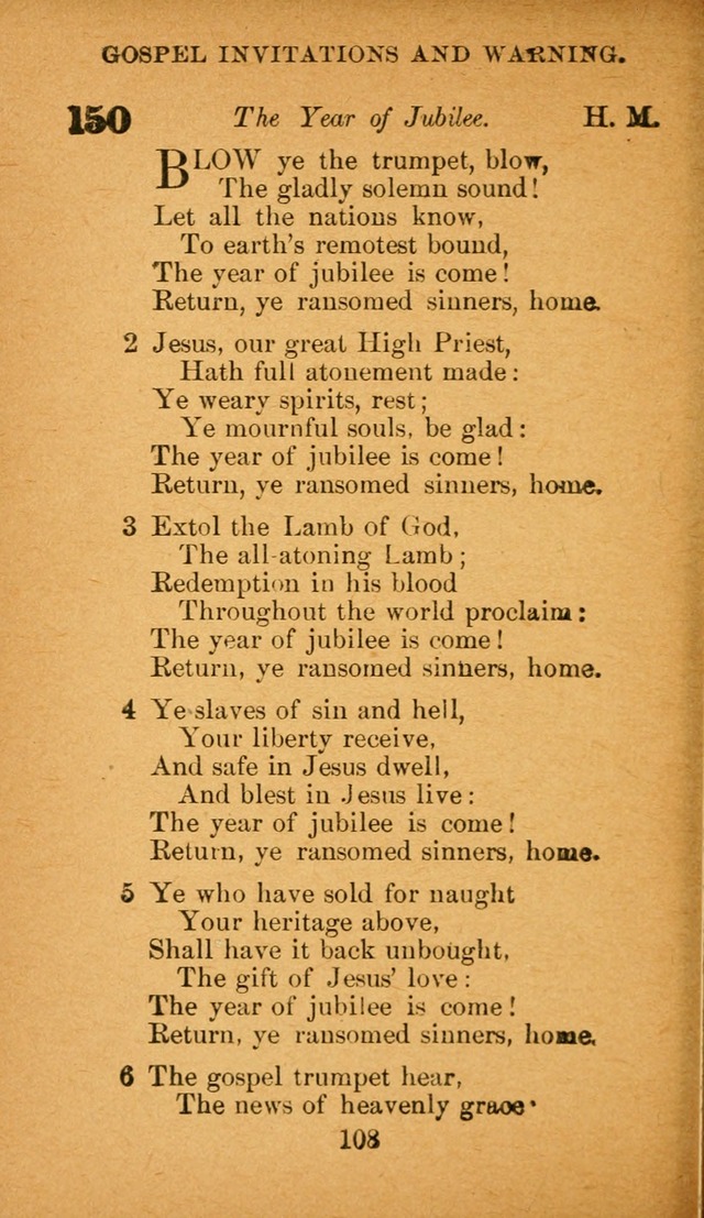 Hymnal: adapted to the doctrines and usages of the African Methodist Episcopal Church. Revised Edition page 112