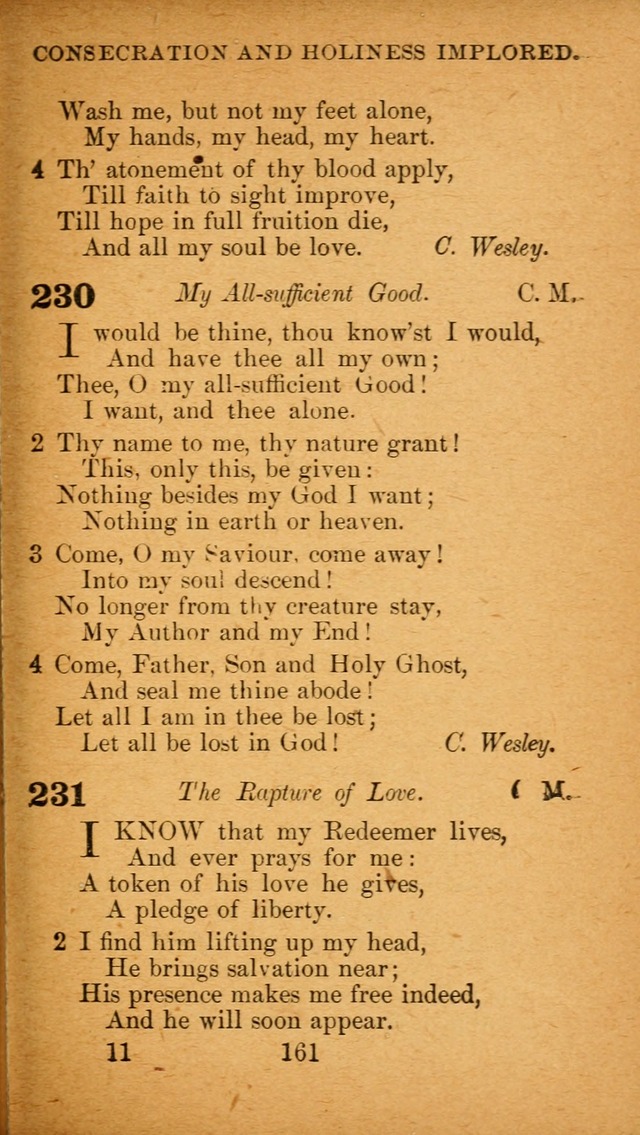 Hymnal: adapted to the doctrines and usages of the African Methodist Episcopal Church. Revised Edition page 167