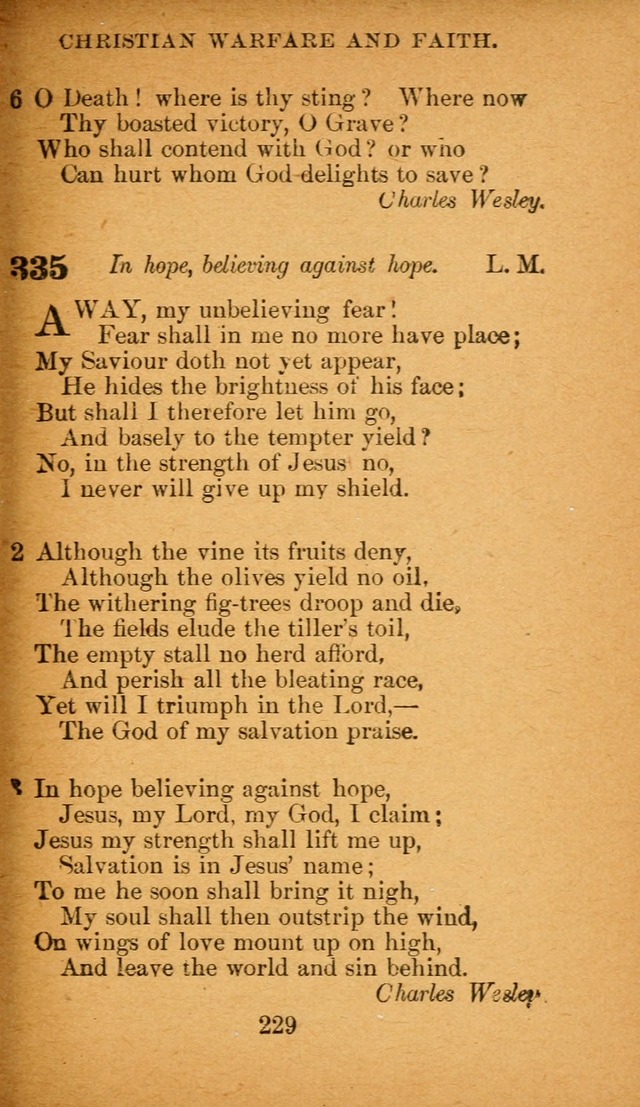 Hymnal: adapted to the doctrines and usages of the African Methodist Episcopal Church. Revised Edition page 237