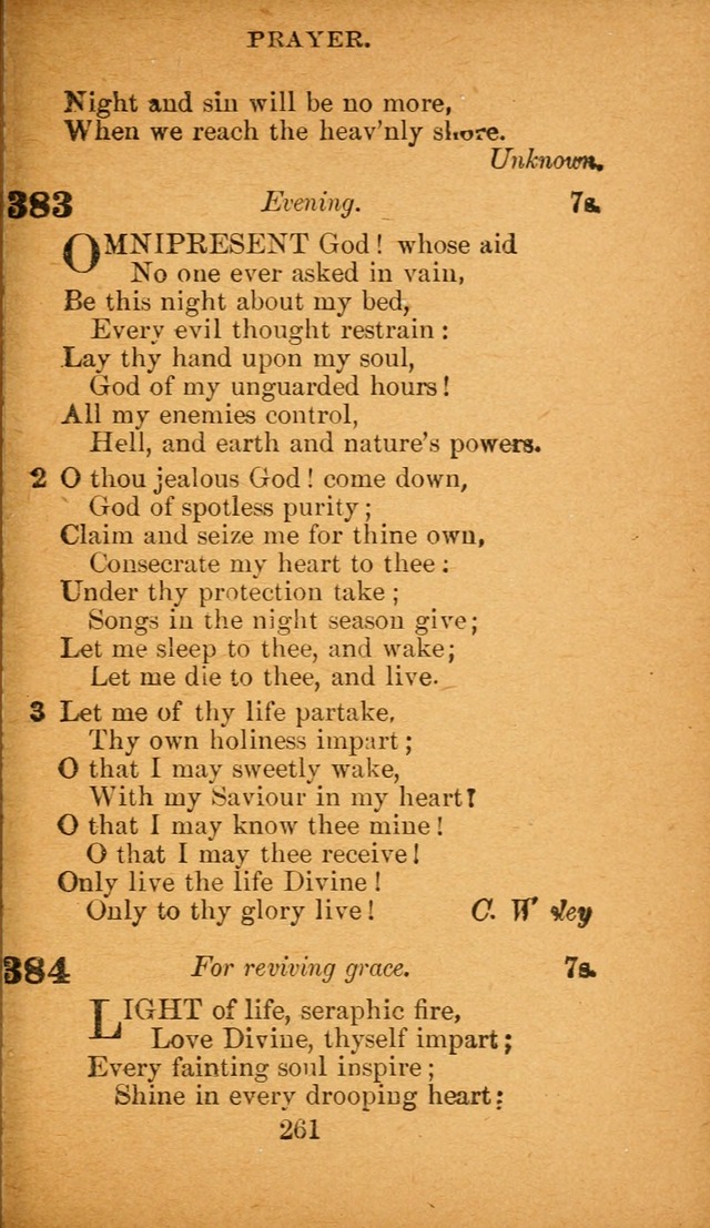 Hymnal: adapted to the doctrines and usages of the African Methodist Episcopal Church. Revised Edition page 269