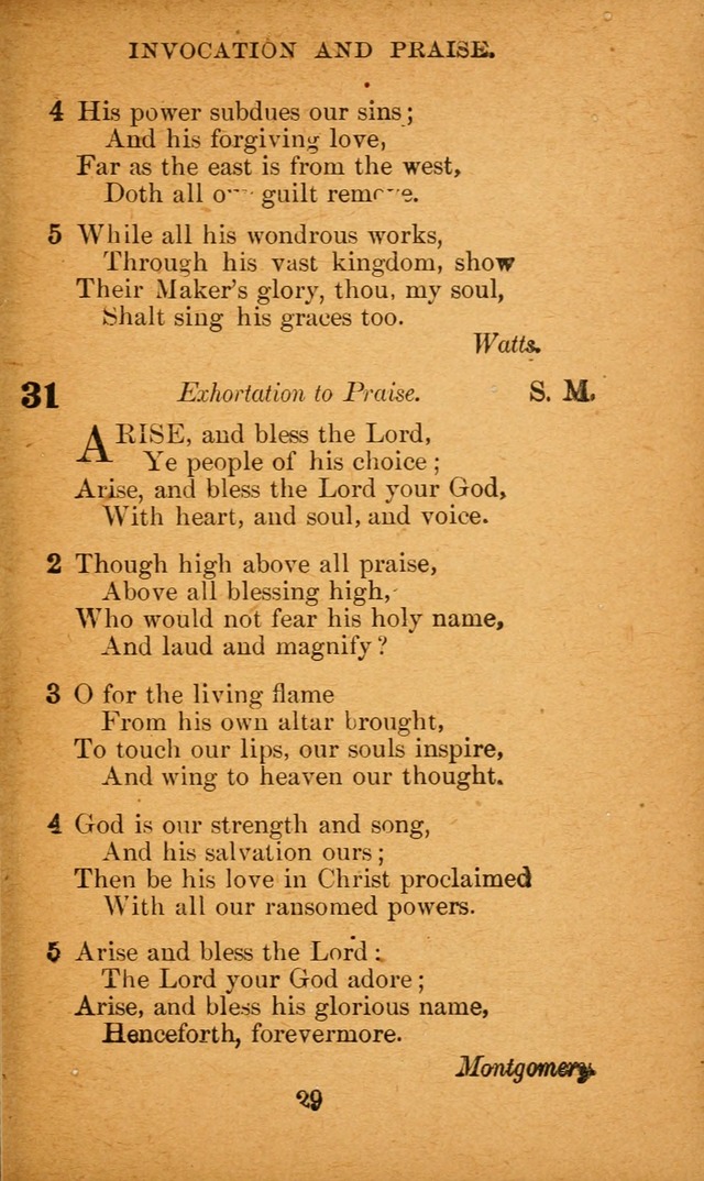 Hymnal: adapted to the doctrines and usages of the African Methodist Episcopal Church. Revised Edition page 29