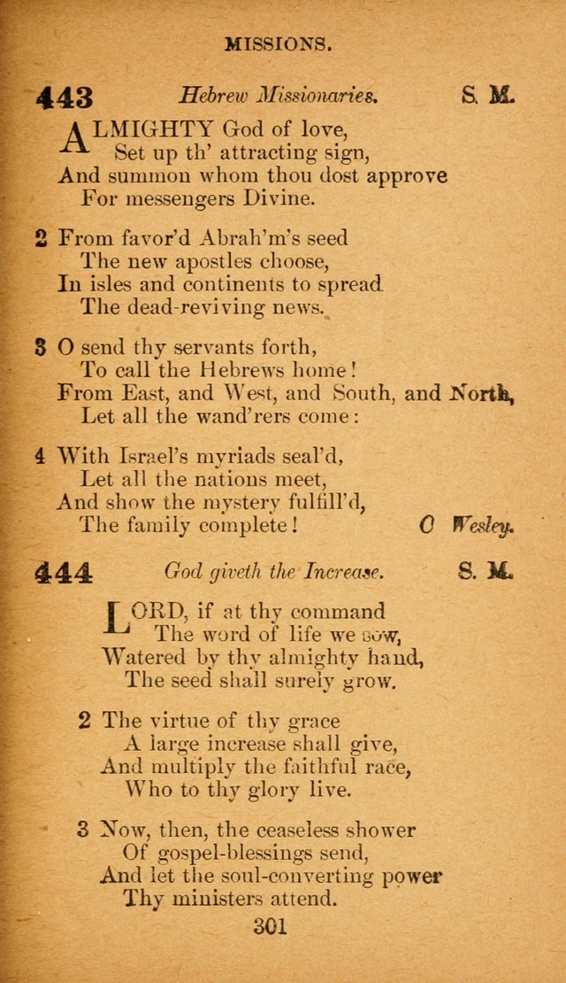 Hymnal: adapted to the doctrines and usages of the African Methodist Episcopal Church. Revised Edition page 309