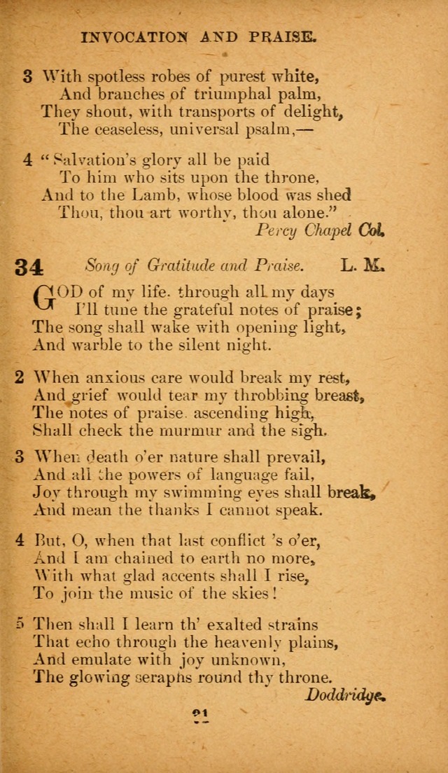 Hymnal: adapted to the doctrines and usages of the African Methodist Episcopal Church. Revised Edition page 31