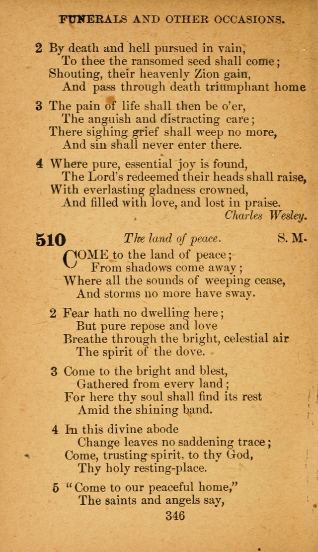 Hymnal: adapted to the doctrines and usages of the African Methodist Episcopal Church. Revised Edition page 354