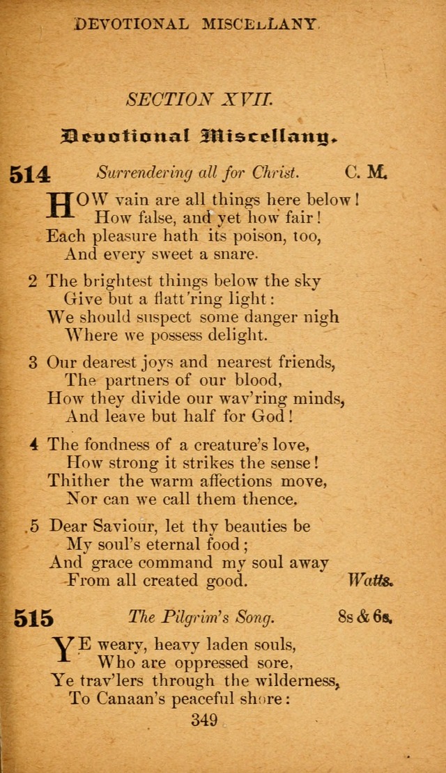 Hymnal: adapted to the doctrines and usages of the African Methodist Episcopal Church. Revised Edition page 357