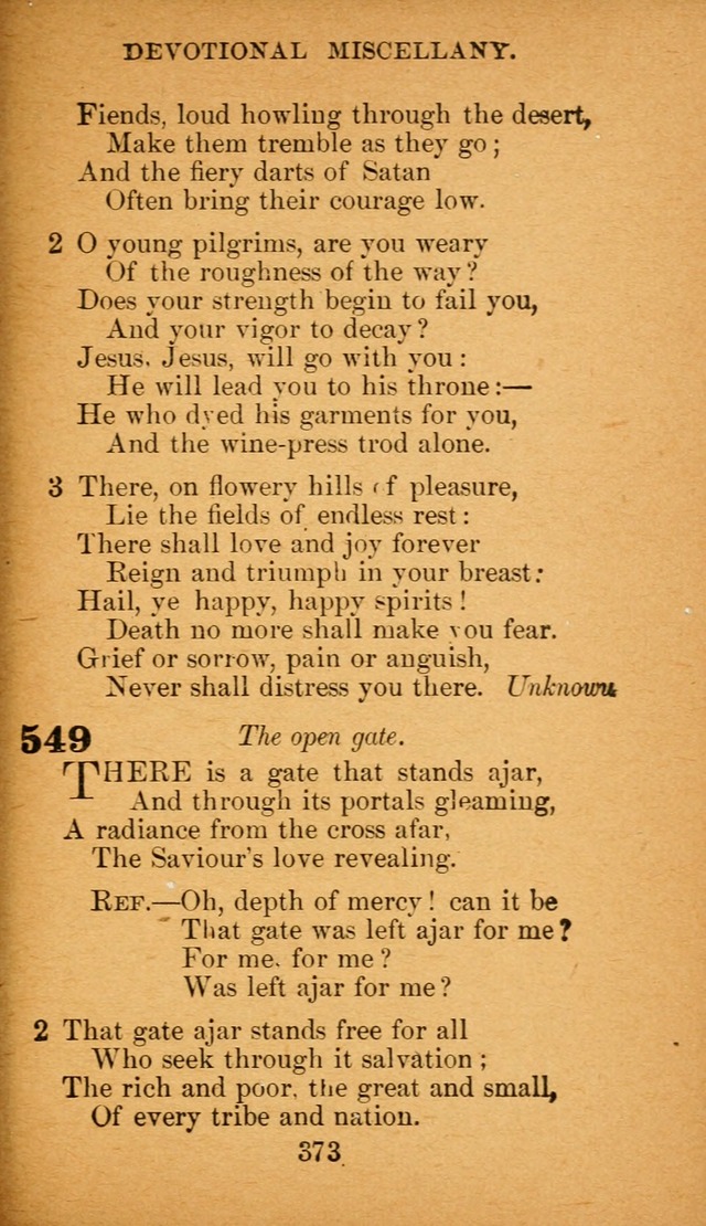 Hymnal: adapted to the doctrines and usages of the African Methodist Episcopal Church. Revised Edition page 381