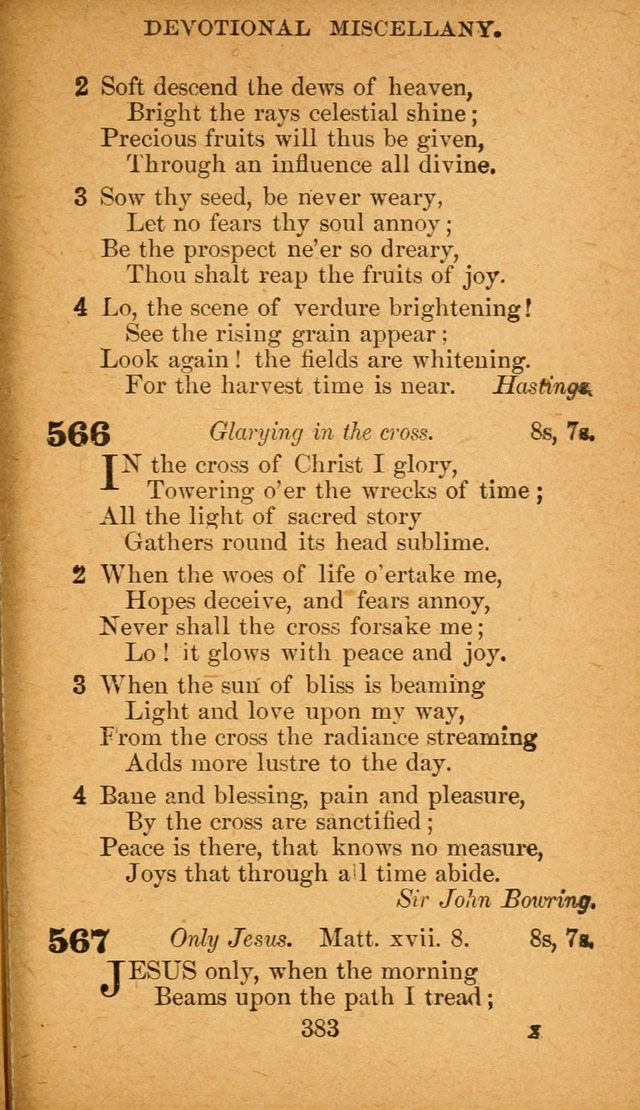 Hymnal: adapted to the doctrines and usages of the African Methodist Episcopal Church. Revised Edition page 391