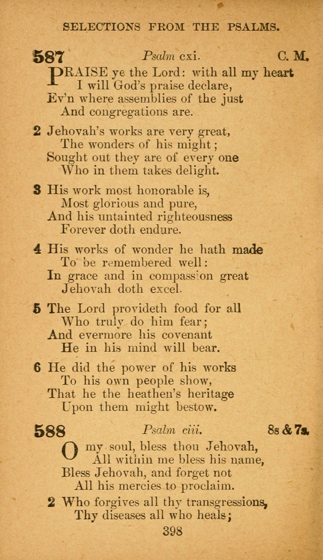 Hymnal: adapted to the doctrines and usages of the African Methodist Episcopal Church. Revised Edition page 406