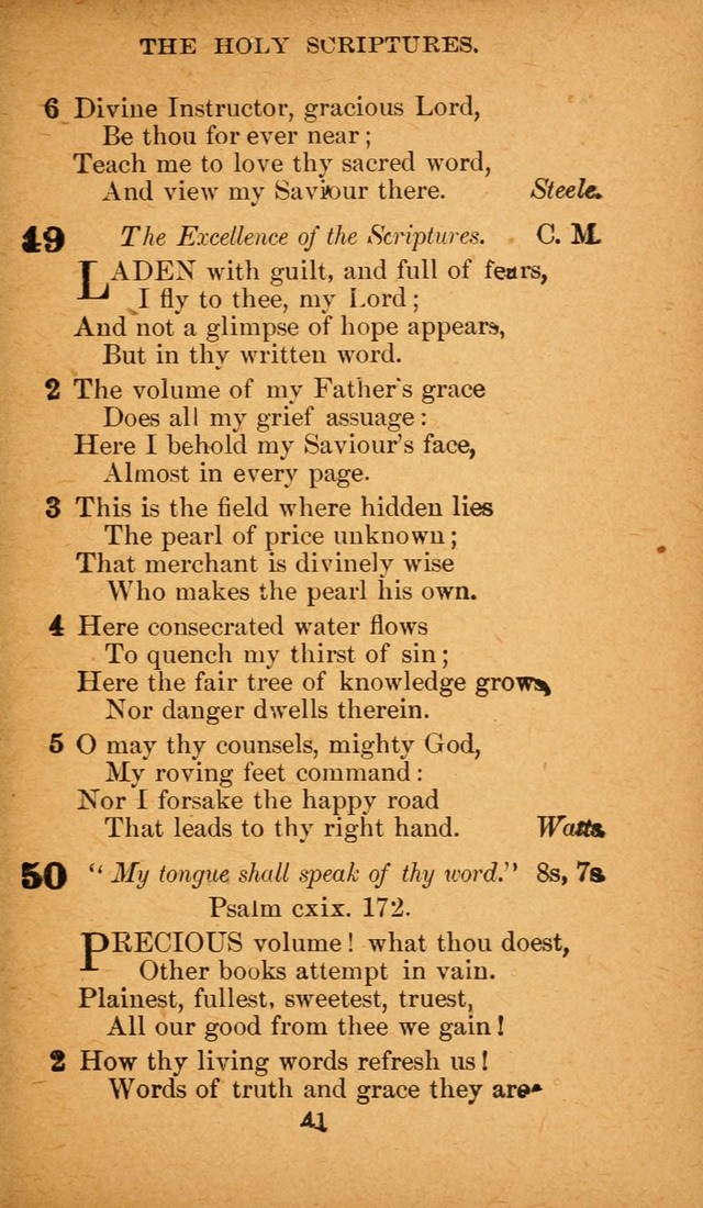 Hymnal: adapted to the doctrines and usages of the African Methodist Episcopal Church. Revised Edition page 41