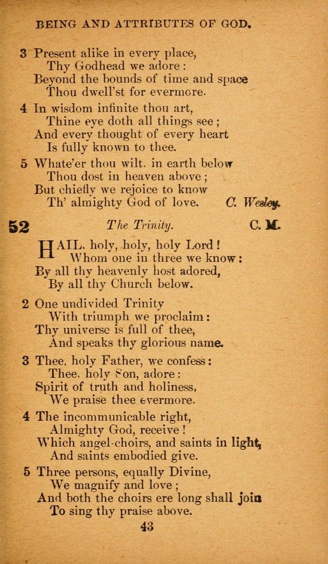 Hymnal: adapted to the doctrines and usages of the African Methodist Episcopal Church. Revised Edition page 43