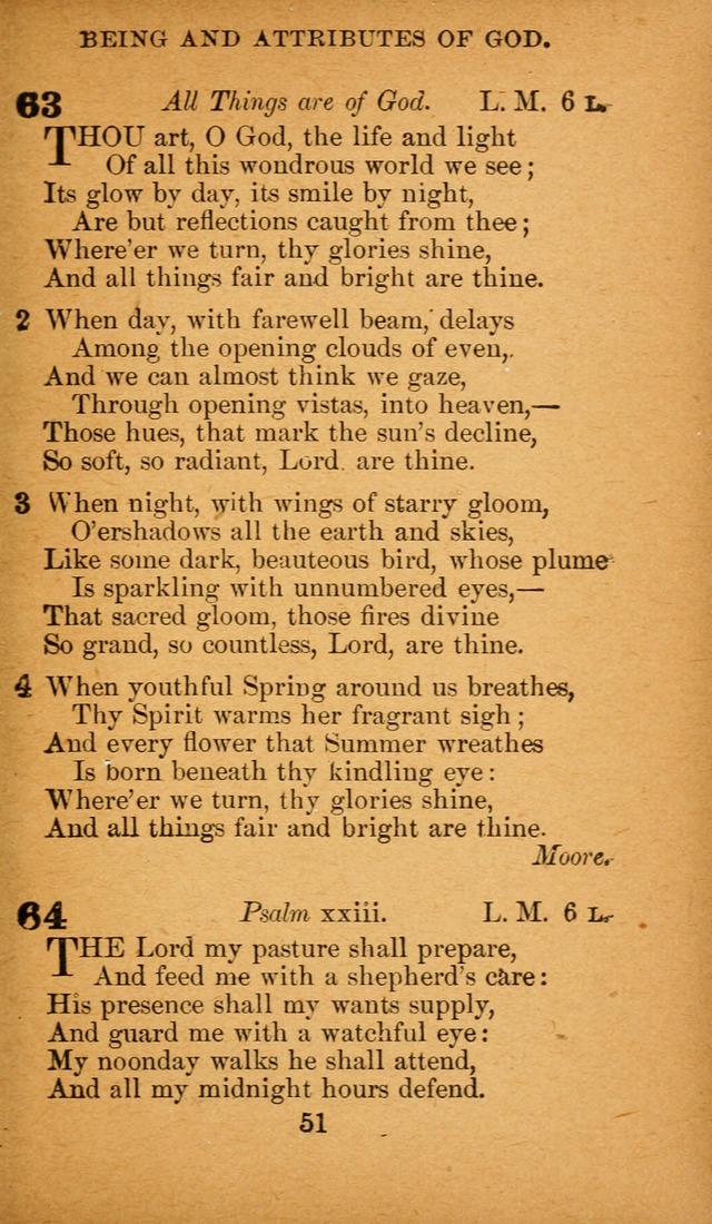 Hymnal: adapted to the doctrines and usages of the African Methodist Episcopal Church. Revised Edition page 51