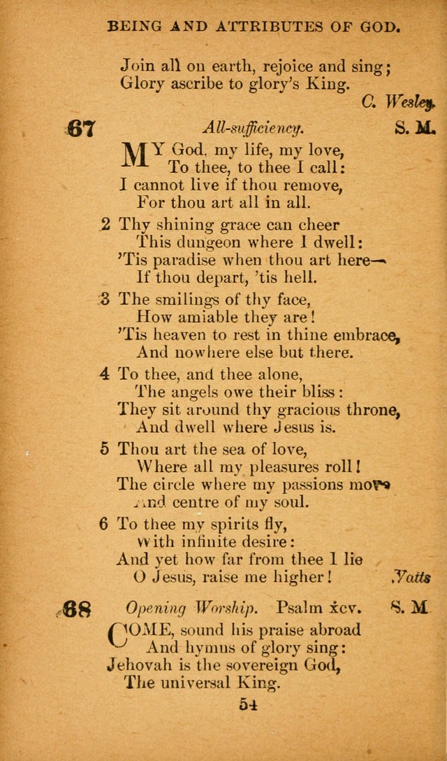 Hymnal: adapted to the doctrines and usages of the African Methodist Episcopal Church. Revised Edition page 54