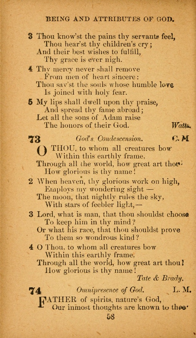 Hymnal: adapted to the doctrines and usages of the African Methodist Episcopal Church. Revised Edition page 58