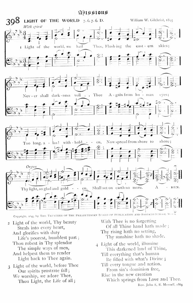 The Hymnal: published by the Authority of the General Assembly of the Presbyterian Church in the U.S.A. page 319