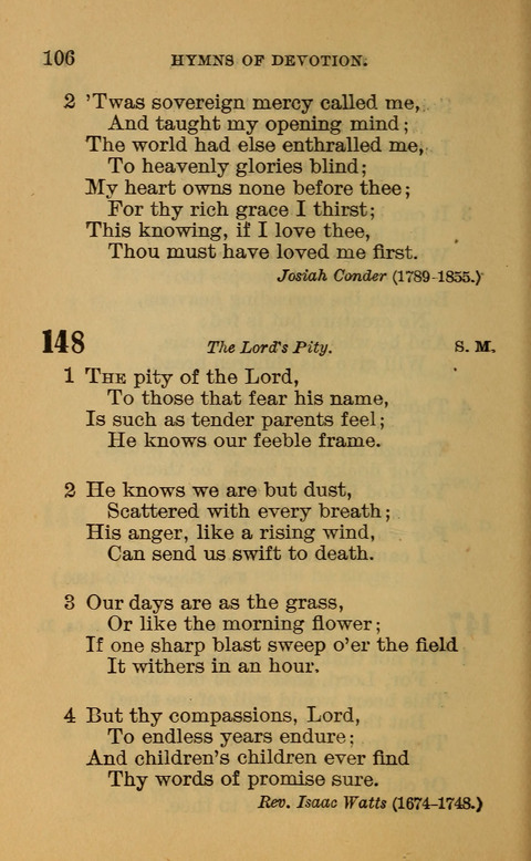 Hymns of the Ages: for Public and Social Worship, Approved and Recommended ... by the General Assembly of the Presbyterian Church in the U.S. (Second ed.) page 106