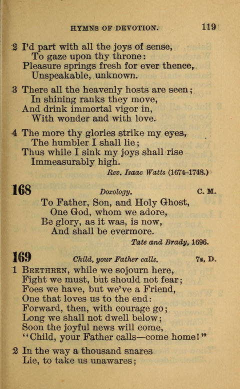 Hymns of the Ages: for Public and Social Worship, Approved and Recommended ... by the General Assembly of the Presbyterian Church in the U.S. (Second ed.) page 119