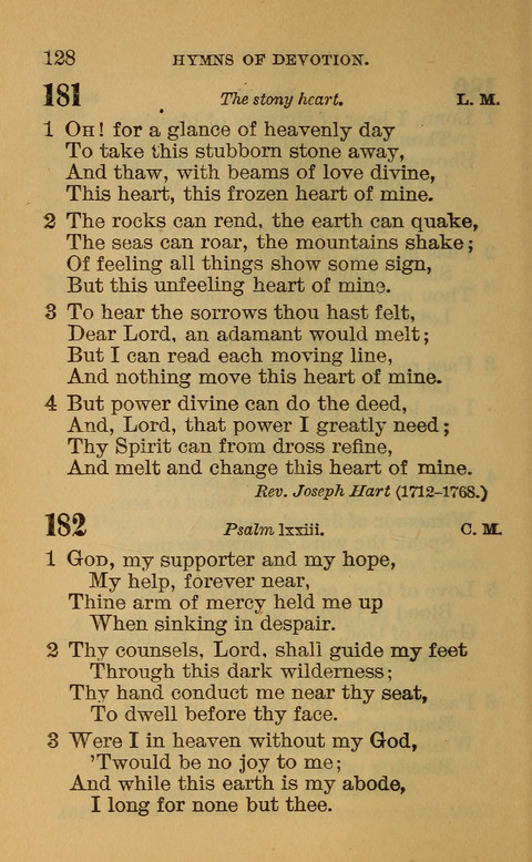 Hymns of the Ages: for Public and Social Worship, Approved and Recommended ... by the General Assembly of the Presbyterian Church in the U.S. (Second ed.) page 128