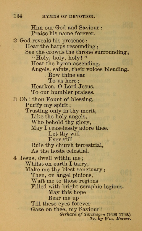 Hymns of the Ages: for Public and Social Worship, Approved and Recommended ... by the General Assembly of the Presbyterian Church in the U.S. (Second ed.) page 134