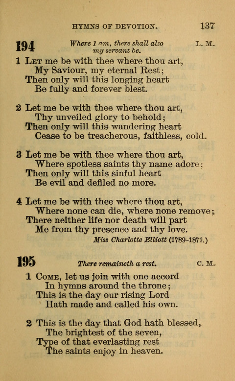 Hymns of the Ages: for Public and Social Worship, Approved and Recommended ... by the General Assembly of the Presbyterian Church in the U.S. (Second ed.) page 137