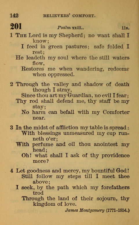 Hymns of the Ages: for Public and Social Worship, Approved and Recommended ... by the General Assembly of the Presbyterian Church in the U.S. (Second ed.) page 142