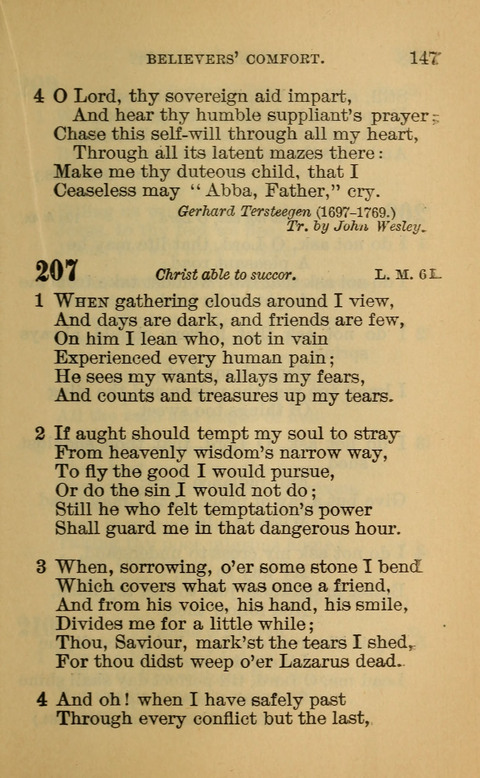 Hymns of the Ages: for Public and Social Worship, Approved and Recommended ... by the General Assembly of the Presbyterian Church in the U.S. (Second ed.) page 147