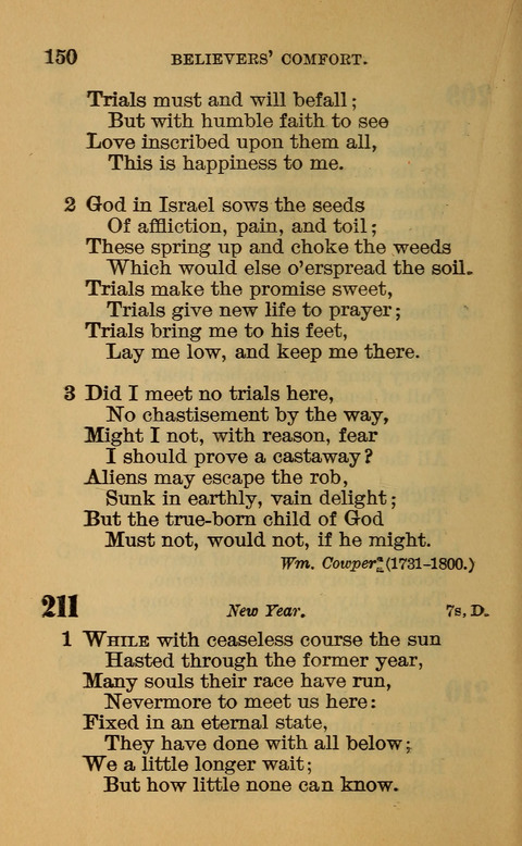 Hymns of the Ages: for Public and Social Worship, Approved and Recommended ... by the General Assembly of the Presbyterian Church in the U.S. (Second ed.) page 150