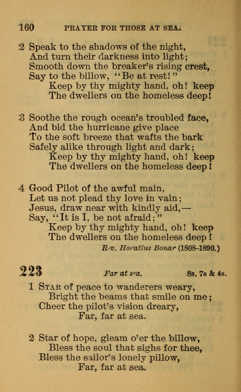 Hymns of the Ages: for Public and Social Worship, Approved and Recommended ... by the General Assembly of the Presbyterian Church in the U.S. (Second ed.) page 160