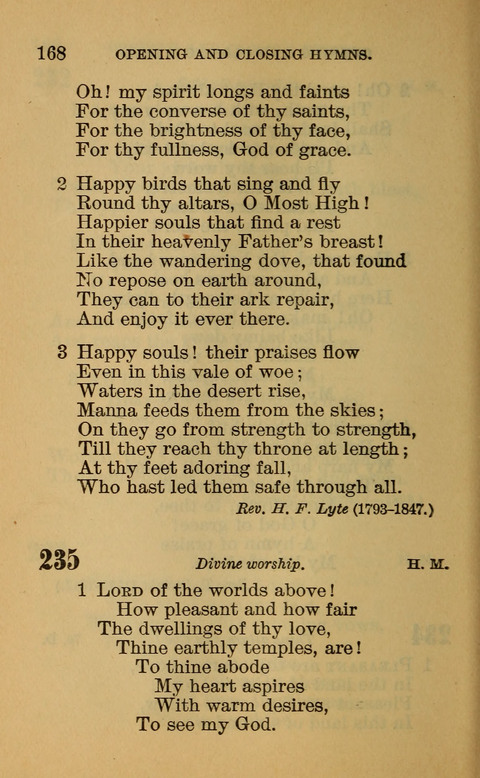 Hymns of the Ages: for Public and Social Worship, Approved and Recommended ... by the General Assembly of the Presbyterian Church in the U.S. (Second ed.) page 168