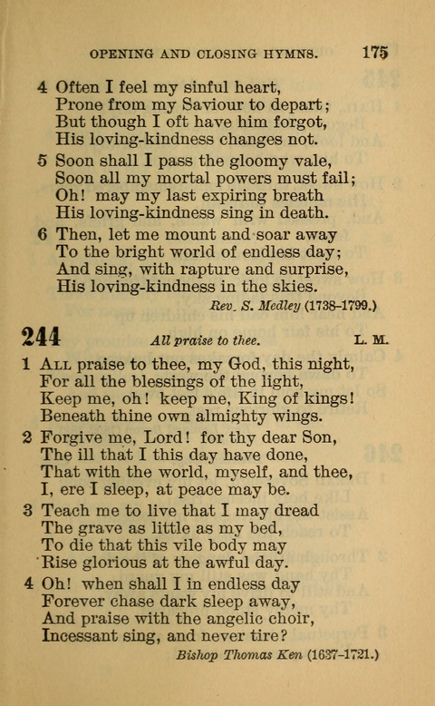 Hymns of the Ages: for Public and Social Worship, Approved and Recommended ... by the General Assembly of the Presbyterian Church in the U.S. (Second ed.) page 175