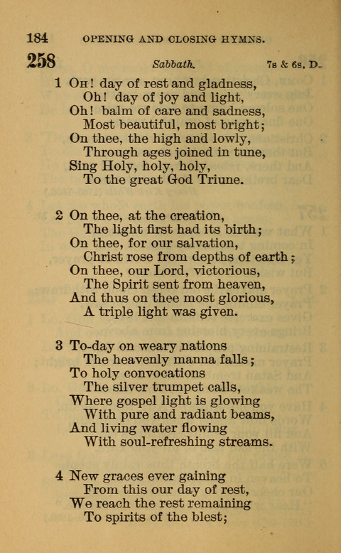 Hymns of the Ages: for Public and Social Worship, Approved and Recommended ... by the General Assembly of the Presbyterian Church in the U.S. (Second ed.) page 184