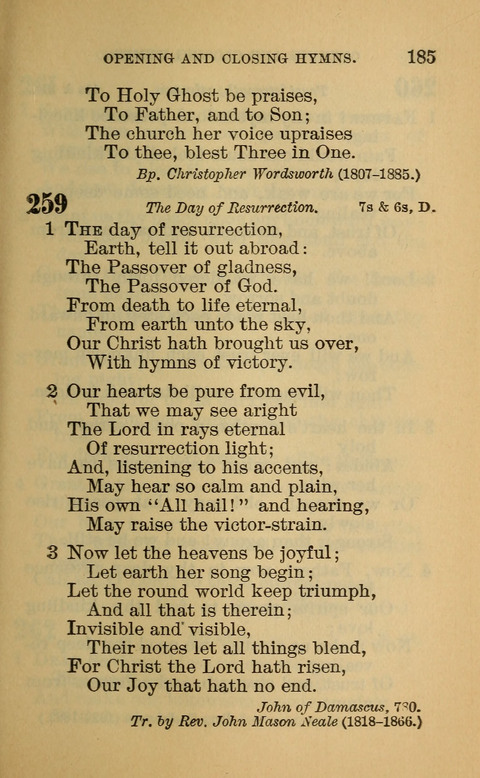 Hymns of the Ages: for Public and Social Worship, Approved and Recommended ... by the General Assembly of the Presbyterian Church in the U.S. (Second ed.) page 185