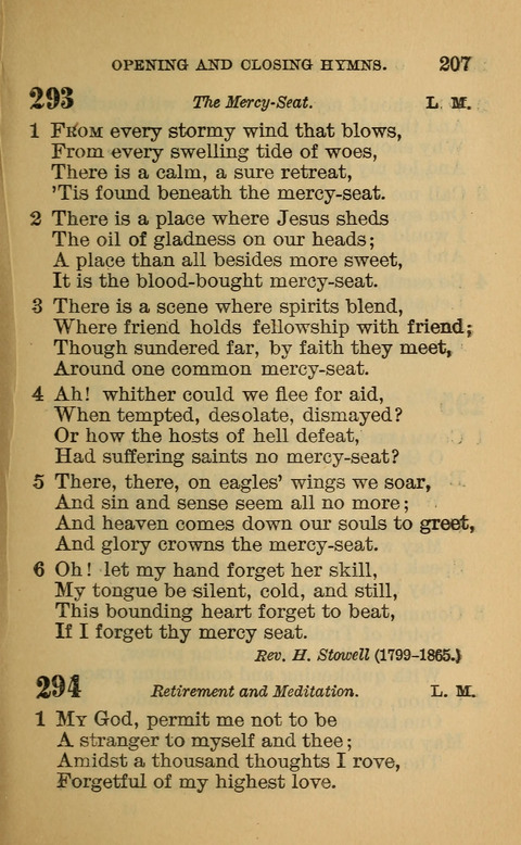 Hymns of the Ages: for Public and Social Worship, Approved and Recommended ... by the General Assembly of the Presbyterian Church in the U.S. (Second ed.) page 207