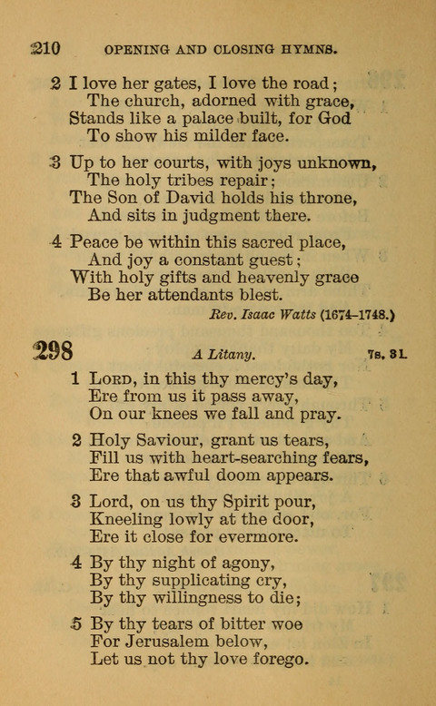 Hymns of the Ages: for Public and Social Worship, Approved and Recommended ... by the General Assembly of the Presbyterian Church in the U.S. (Second ed.) page 210