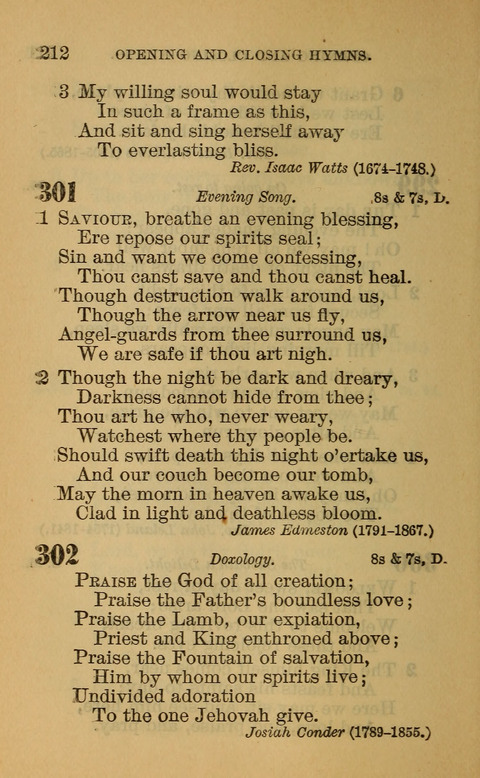 Hymns of the Ages: for Public and Social Worship, Approved and Recommended ... by the General Assembly of the Presbyterian Church in the U.S. (Second ed.) page 212