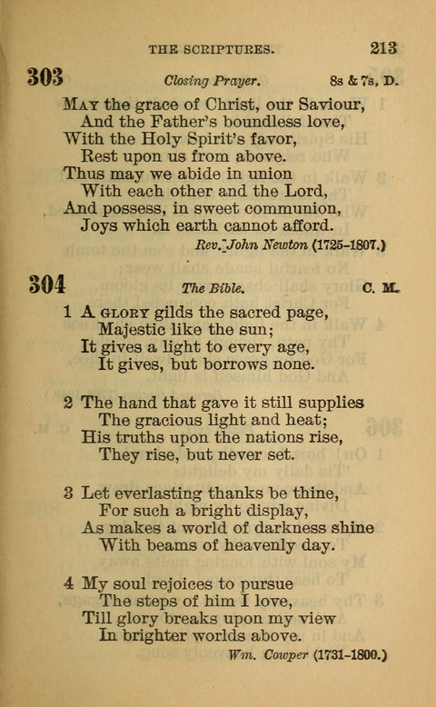 Hymns of the Ages: for Public and Social Worship, Approved and Recommended ... by the General Assembly of the Presbyterian Church in the U.S. (Second ed.) page 213