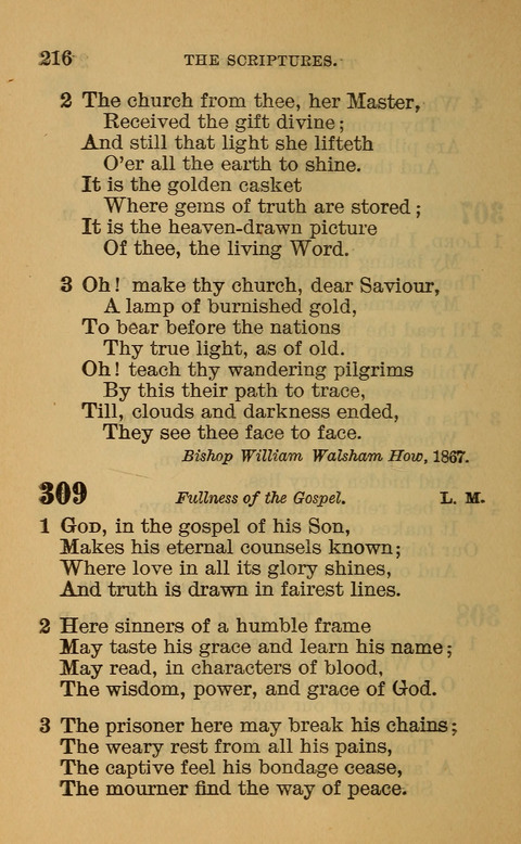 Hymns of the Ages: for Public and Social Worship, Approved and Recommended ... by the General Assembly of the Presbyterian Church in the U.S. (Second ed.) page 216