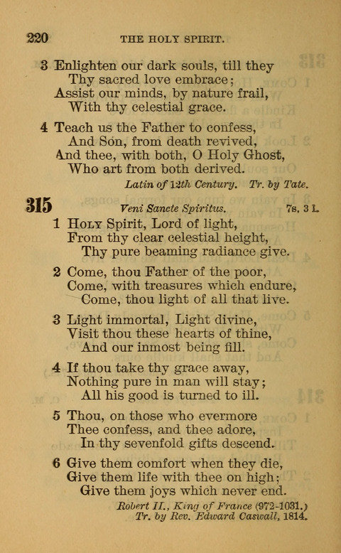 Hymns of the Ages: for Public and Social Worship, Approved and Recommended ... by the General Assembly of the Presbyterian Church in the U.S. (Second ed.) page 220