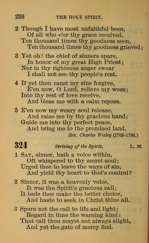 Hymns of the Ages: for Public and Social Worship, Approved and Recommended ... by the General Assembly of the Presbyterian Church in the U.S. (Second ed.) page 226