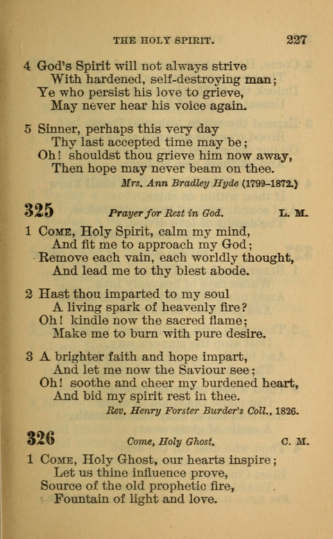 Hymns of the Ages: for Public and Social Worship, Approved and Recommended ... by the General Assembly of the Presbyterian Church in the U.S. (Second ed.) page 227