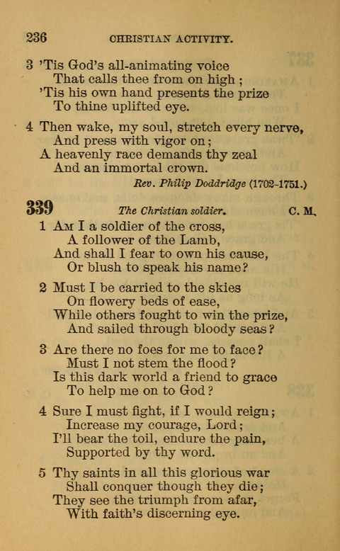 Hymns of the Ages: for Public and Social Worship, Approved and Recommended ... by the General Assembly of the Presbyterian Church in the U.S. (Second ed.) page 236