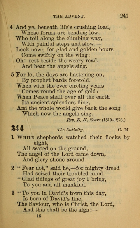 Hymns of the Ages: for Public and Social Worship, Approved and Recommended ... by the General Assembly of the Presbyterian Church in the U.S. (Second ed.) page 241