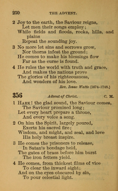 Hymns of the Ages: for Public and Social Worship, Approved and Recommended ... by the General Assembly of the Presbyterian Church in the U.S. (Second ed.) page 250